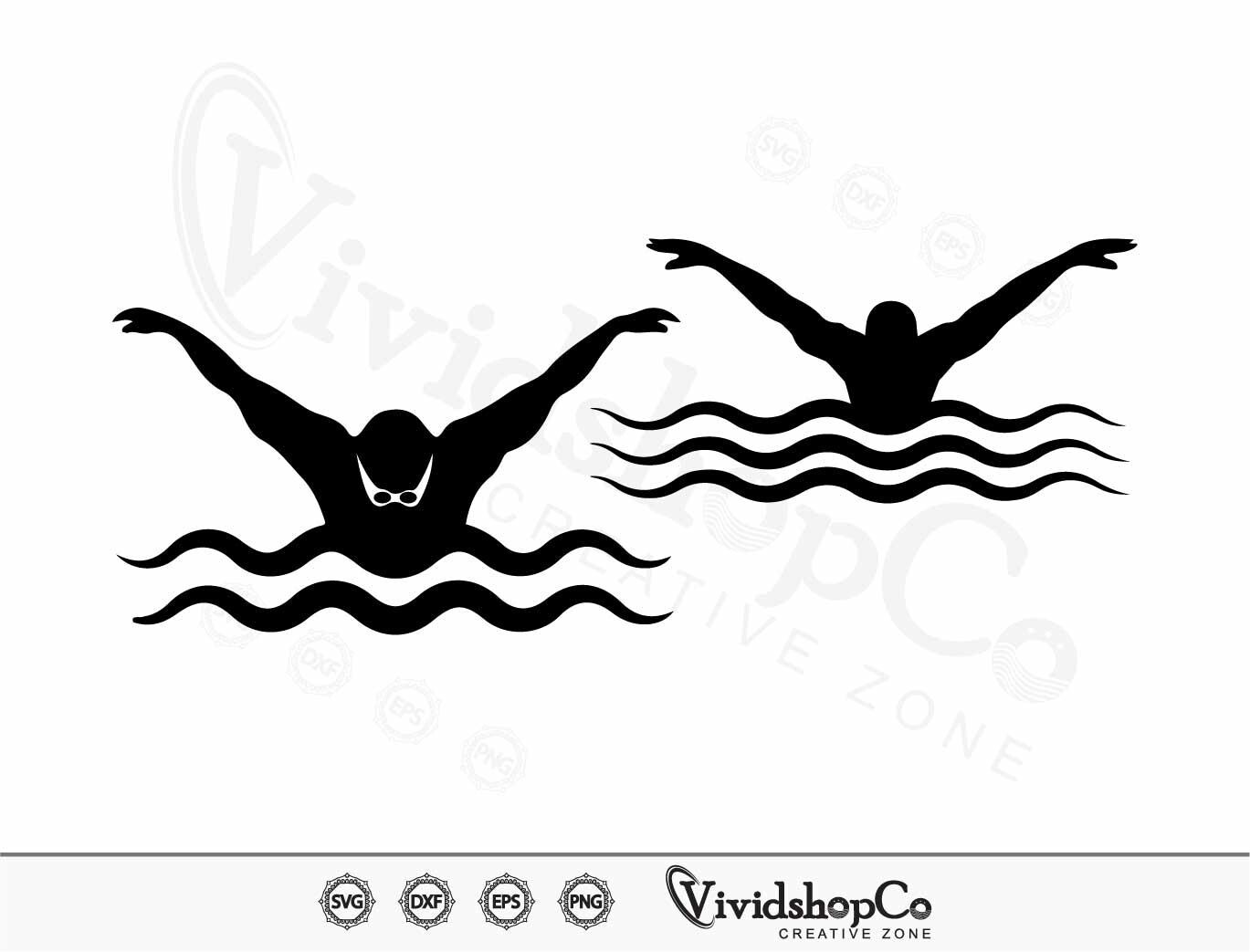 Swimming #2 Svg, Swimming Svg, Swim Svg, Clipart, Cut Files for Silhouette,  Files for Cricut, Vector, Dxf, Png, Design - Etsy, image size:1369x1043