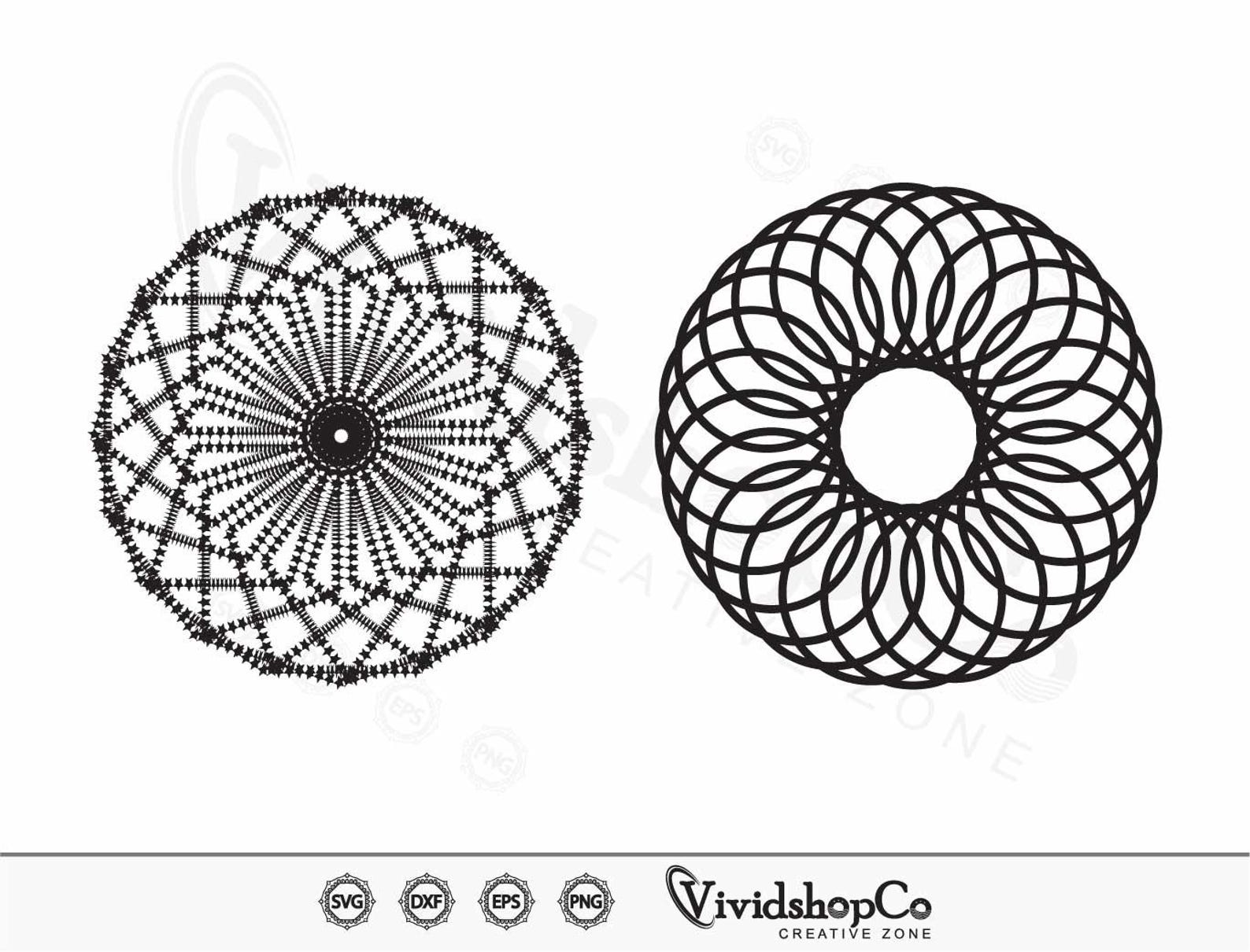 Spirograph SVG, Clipart, Cut Files for Silhouette, Files for Cricut ...