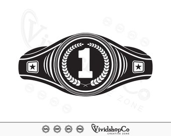 Championship Belt svg, Clipart, Cut Files voor Silhouet, Bestanden voor Cricut, Vector, dxf, png, Design