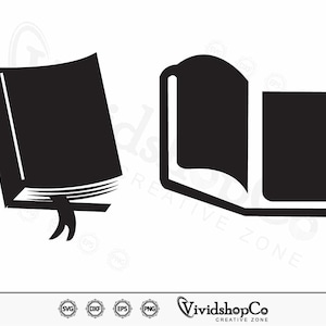 Book Svg, Clipart, Cut Files for Silhouette, Files for Cricut, Vector ...