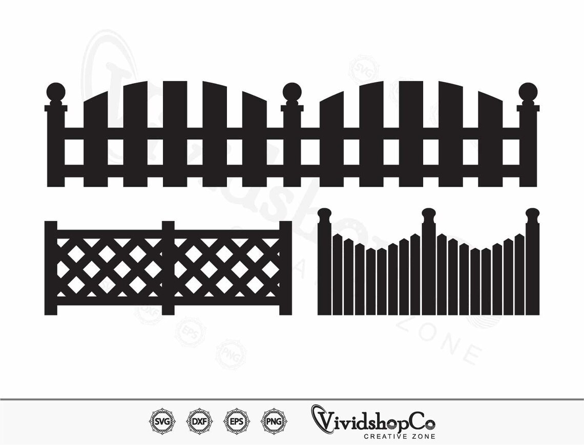 Fence SVG, Picket Fence Svg, Wooden Fence, Board Fence Svg, Clipart ...