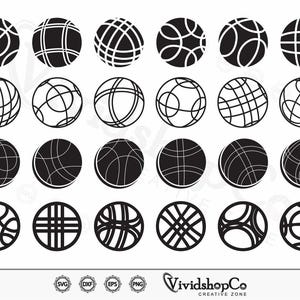Bocce Ball SVG, Clipart, Cut Files for Silhouette, Files for Cricut, Vector, dxf, png, Design