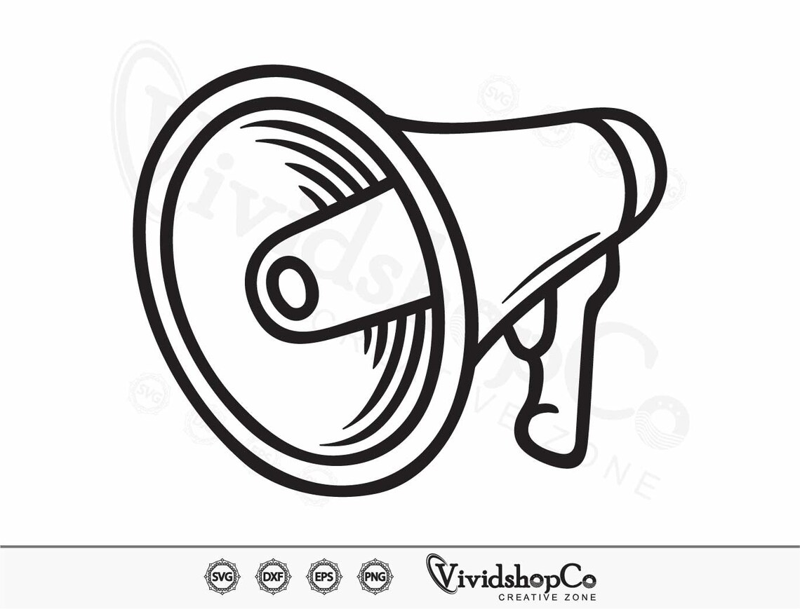 Megaphone Svg Cheer Megaphone Svg Cheerleading Svg Clipart Etsy