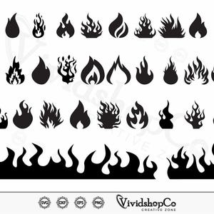 Fire svg, Fire Flame svg, Flame svg, Fire Clipart, Fire Cut Files for Silhouette, Files for Cricut, Fire Vector, dxf, png, Design