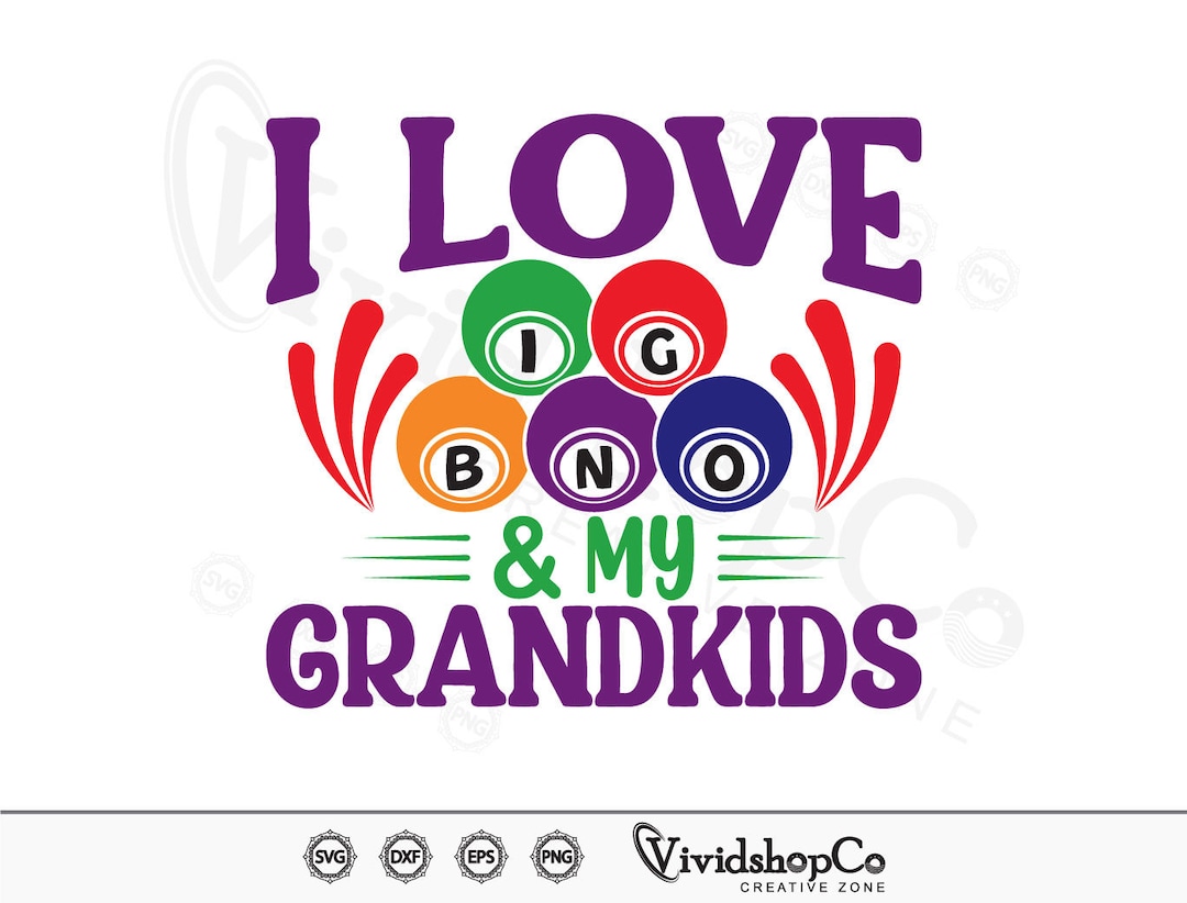 CMNIM Kosmetiktasche Mit "I Love Bingo And My Grandkids" Aufdruck – Wasserdicht, Mittelgroß – Perfektes Oma-Geschenk