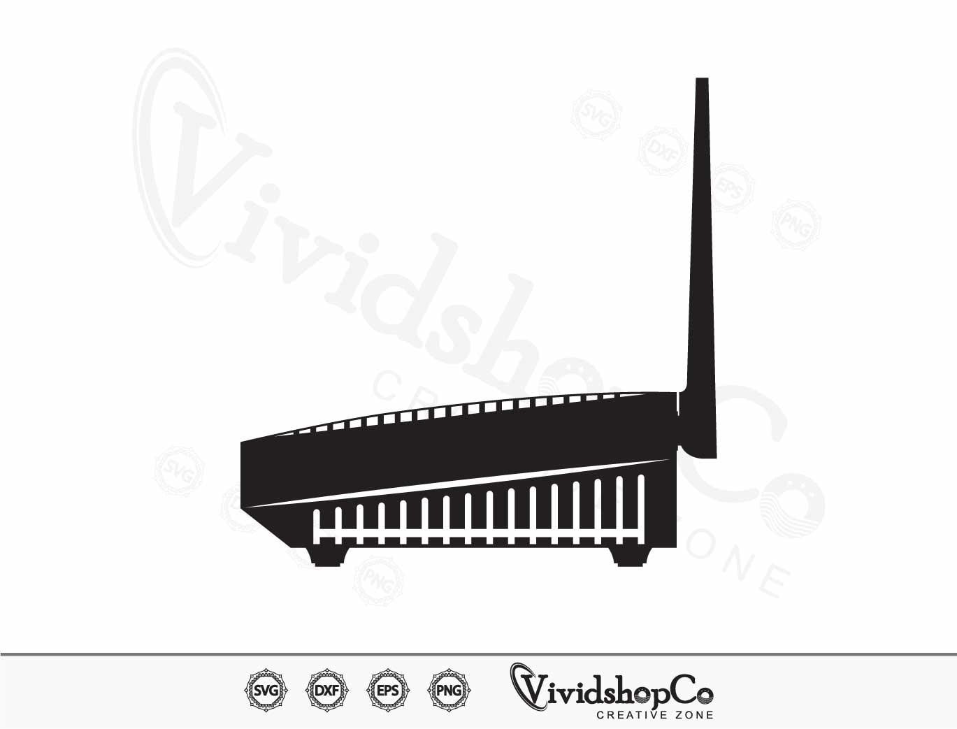 Wifi Router SVG, Router Svg, Clipart, Cut Files for Silhouette, Files ...