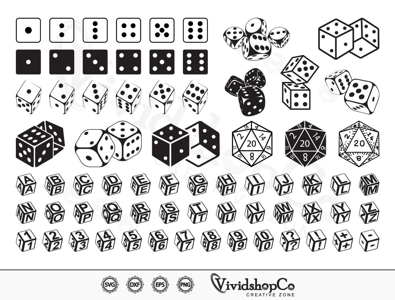 Dice SVG Gambling Svg Dice Font Svg Dice Faces Game Dice Etsy Canada