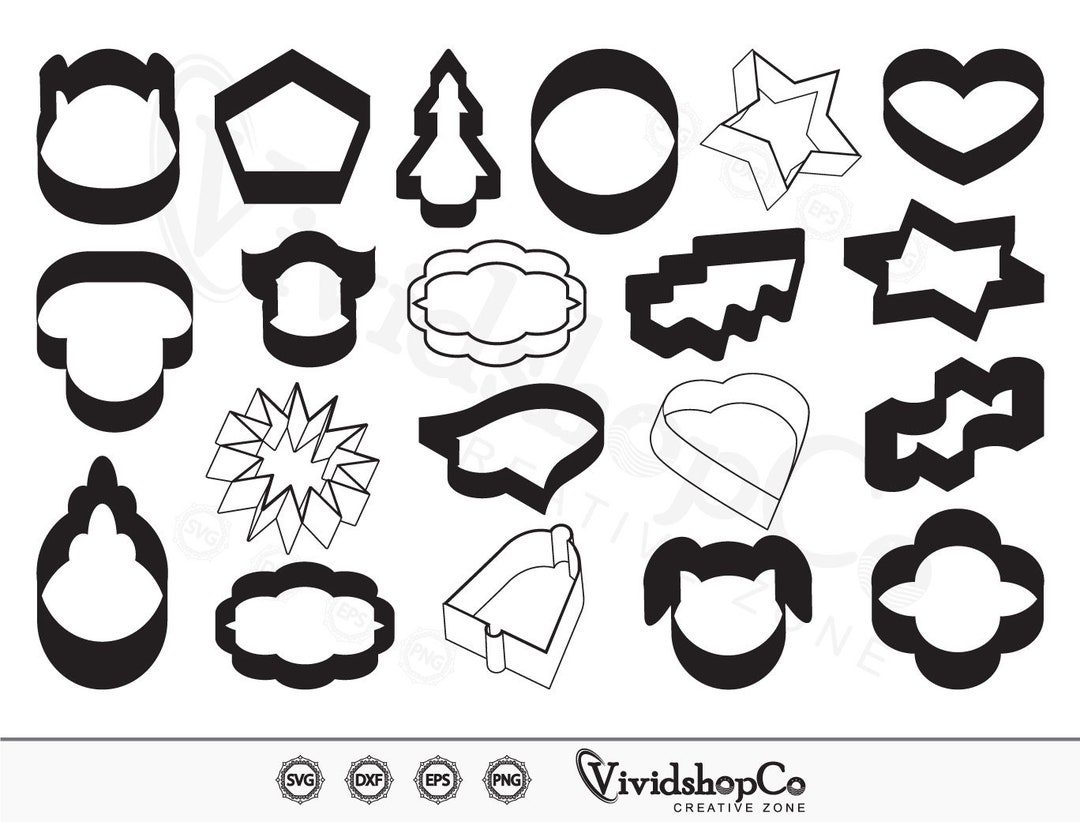 Cookie Cutter SVG, Cookie, Cutter, Clipart, Cut Files for Silhouette