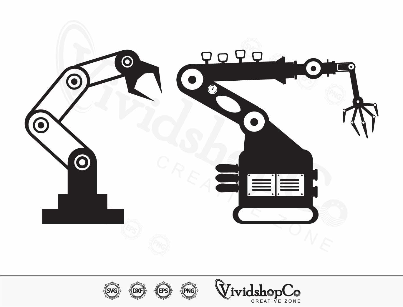Robotics Rocking Svg Robotic Arms SVG, Robot Svg, Industrial Svg, Manufacturing Svg, Clipart ...