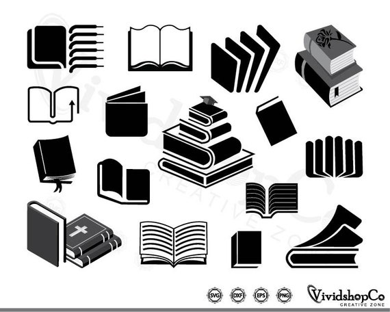 Book Svg Clipart Cut Files for Silhouette Files for Cricut - Etsy Australia
