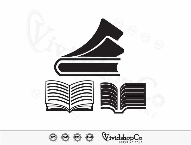 Book Svg, Clipart, Cut Files for Silhouette, Files for Cricut, Vector ...