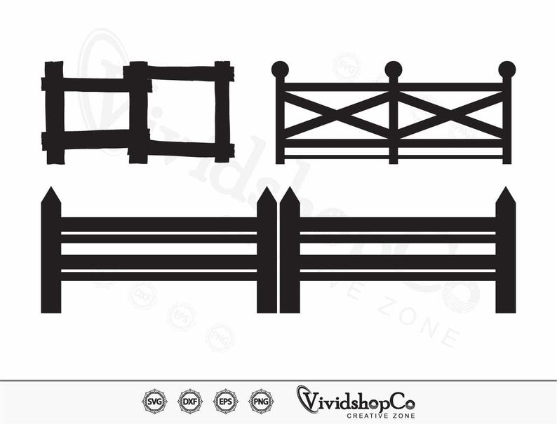 Fence SVG, Picket Fence Svg, Wooden Fence, Board Fence Svg, Clipart ...