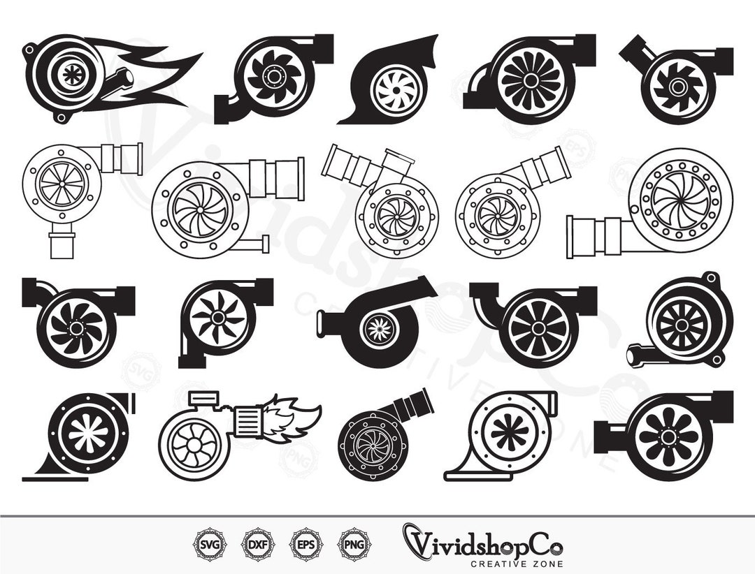 Turbocharger SVG, Turbo Charger Svg, Turbo Svg, Car Turbocharger Svg