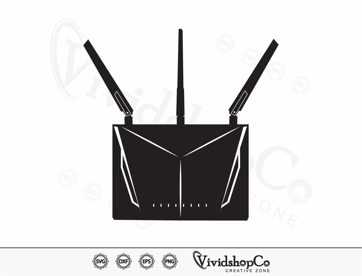 Wifi Router SVG, Router Svg, Clipart, Cut Files for Silhouette, Files ...