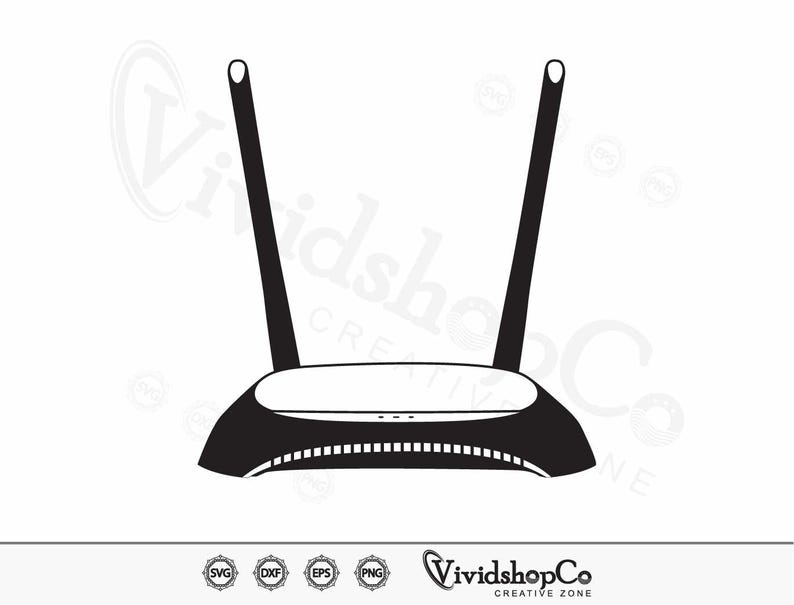 Wifi Router SVG, Router Svg, Clipart, Cut Files for Silhouette, Files ...