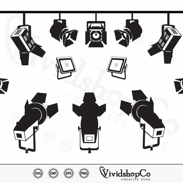 Stage Lights Svg - Etsy