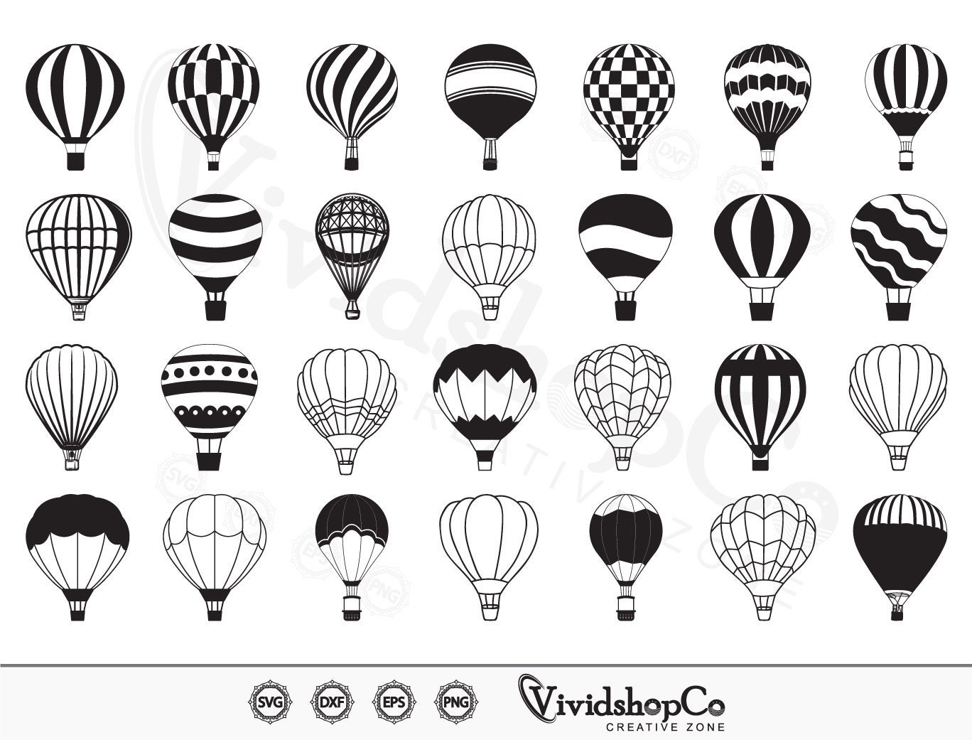 Hot Air Balloon SVG, Air Balloon Svg, Hot Air Balloon