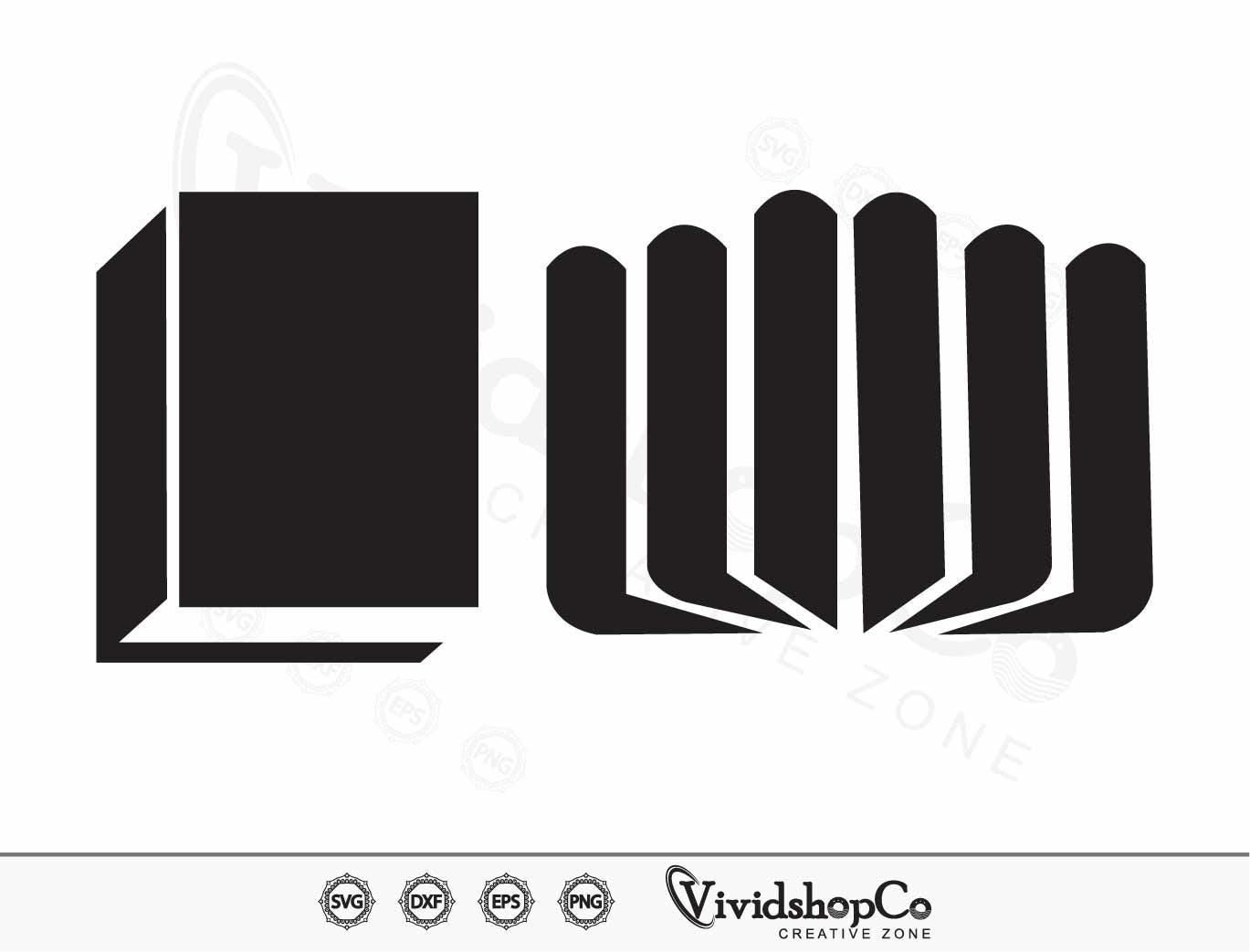 Book Svg, Clipart, Cut Files for Silhouette, Files for Cricut, Vector ...
