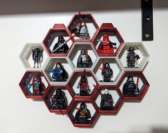 Hex Mini Figurine Display Shelves