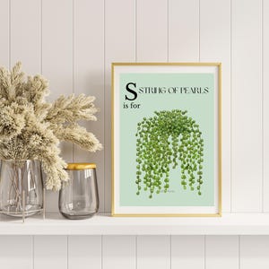 Poster met parelketting: print uit de ABC-serie (digitale download)