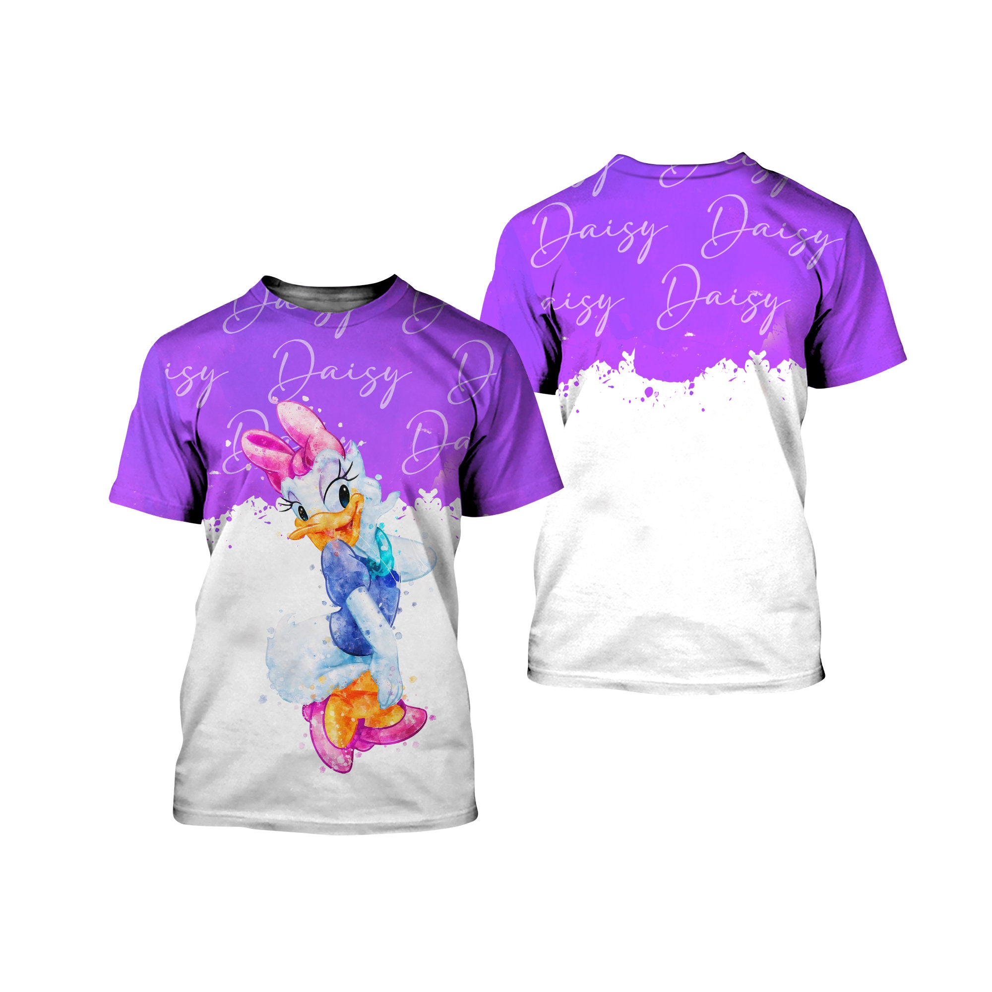 Discover Daisy Ente Lila Aquarell 3D T-Shirt