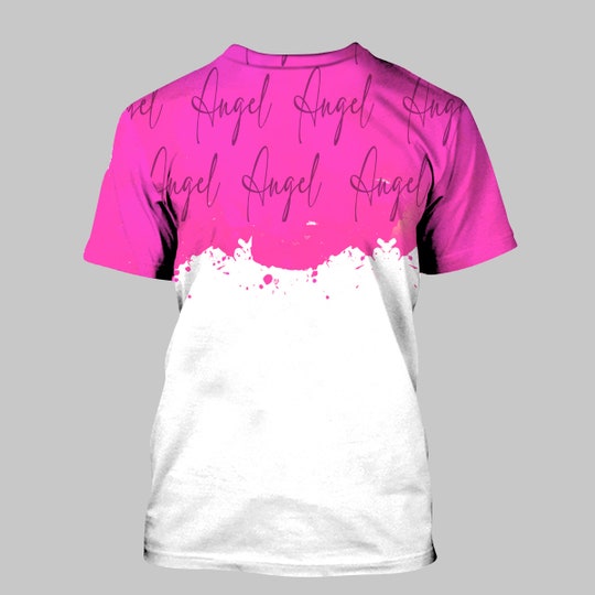 Disover Angel Pink Watercolor Glitter Disney Graphics  3D Tshirt