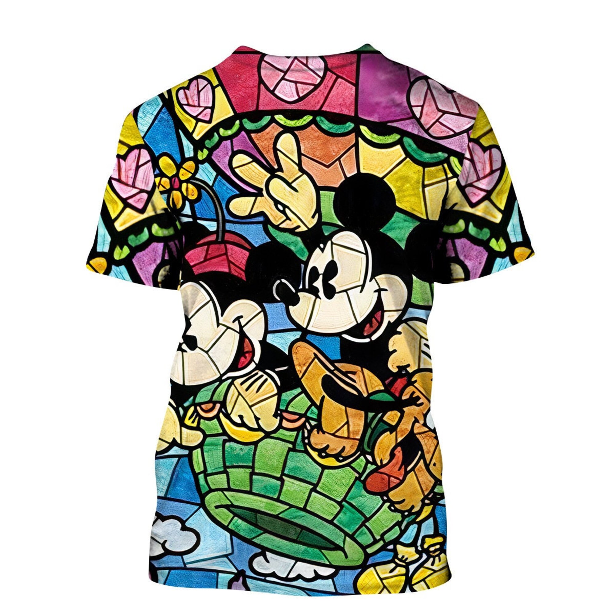 Discover Mickey & Minnie Mouse Geometric Patterns Disney Graphic Cartoon Outfits Unisex All Over Print 3D T-shirts