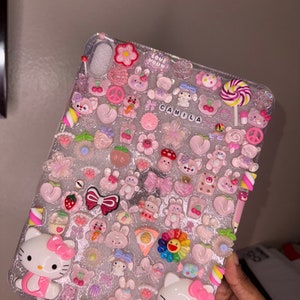 Deco-den Case |Junk IPAD Case |Charm case|Freestyle Case | Rainbow|Design Case|Customizable Junk Charm| Bling Ipad| Diamond and Sparkly Case