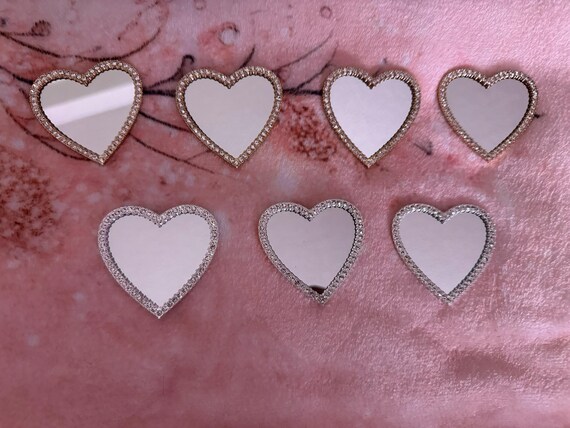 Heart Mirror Charm - Large , Junk Cases , Decoden Case, Hello |Kitty|Charm case|Freestyle Case | Rainbow|Design Case|Customizable Junk Charm