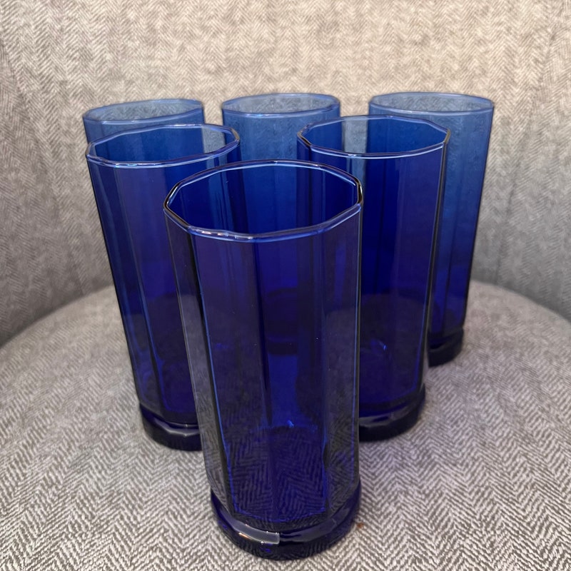 Cobalt Blue Glasses Set main image 1