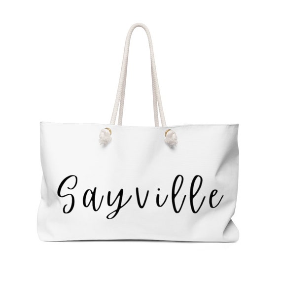 Sayville Canvas Tote Bag Sayville Large Tote Bag Sayville - Etsy