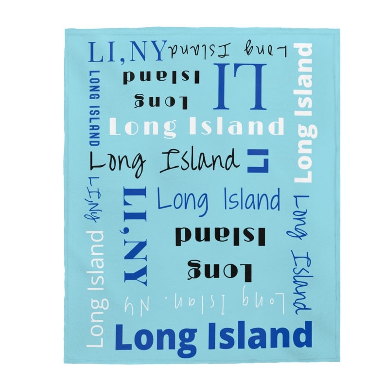 Long Island Blanket, Plush Blanket, Long Island NY, Long Island Gift
