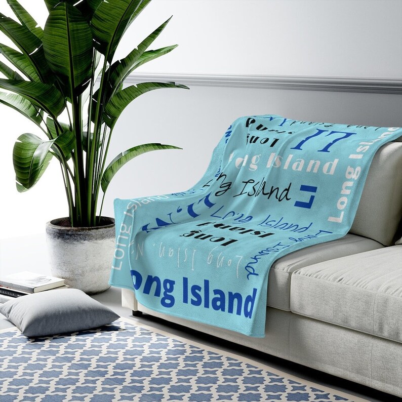 Long Island Blanket, Plush Blanket, Long Island NY, Long Island Gift