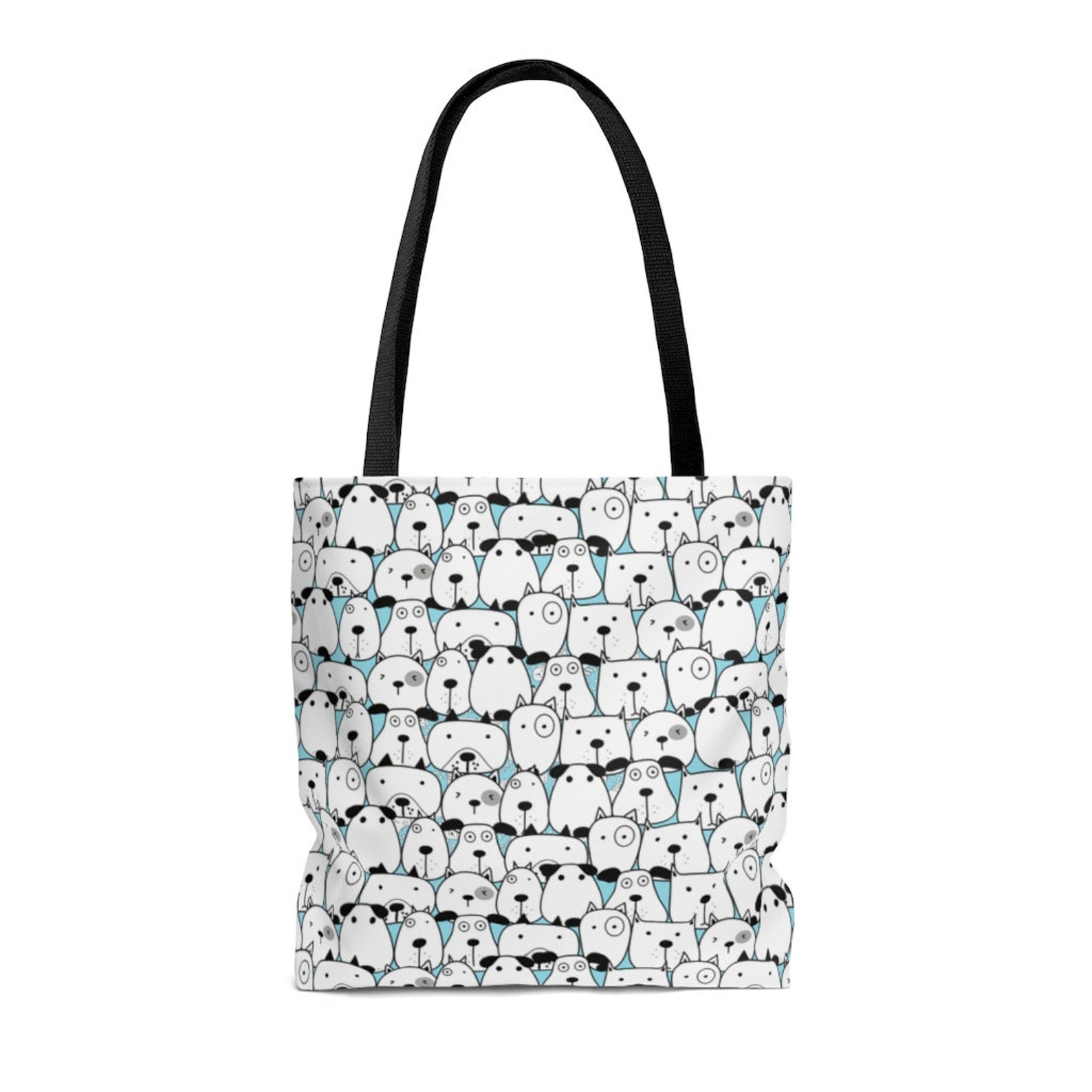 Dog Tote Bag Cute Dogs on Tote Bag Dog Bag Dog Tote Dog Etsy