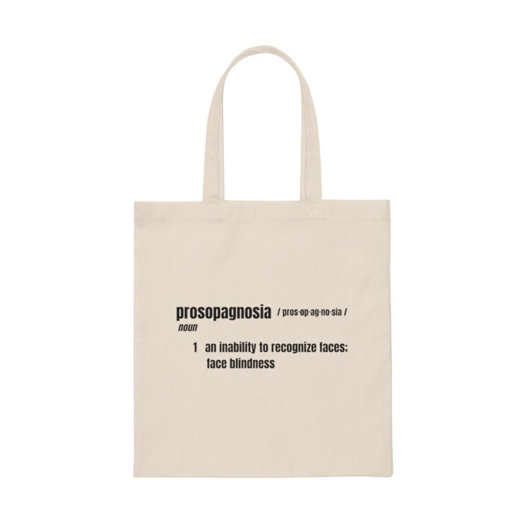 Prosopagnosia Tote, Face Blindness Tote, Prosopagnosia Definition, Face ...