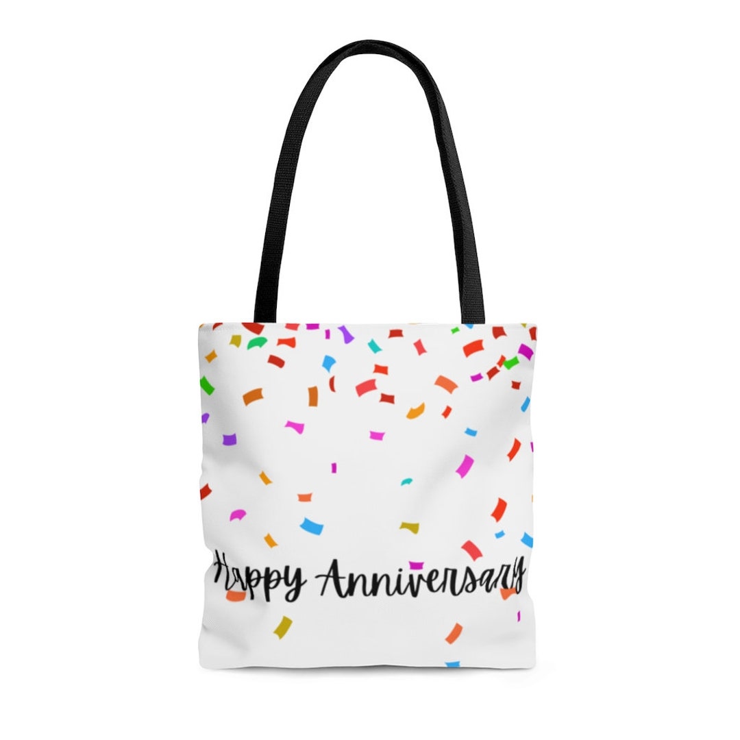 Happy Anniversary Tote Bag Anniversary Gift Bag Happy Etsy