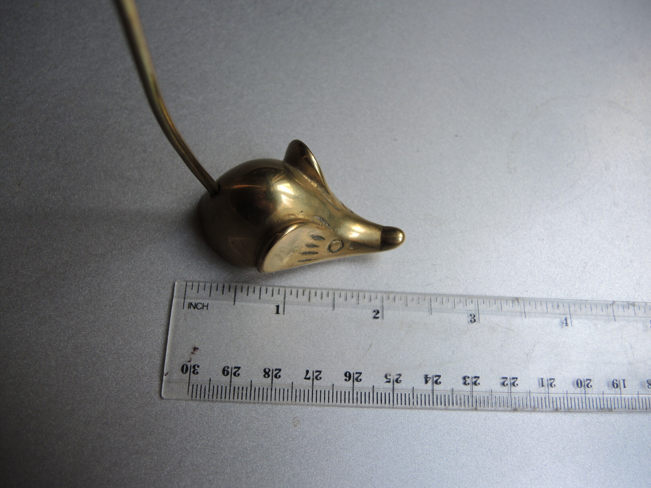 Vintage Solid Brass Mouse Figurine Candle Snuffer / Housewares Etsy