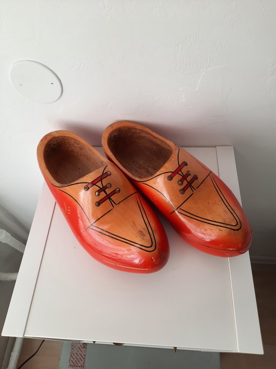 Old wooden shoes / Vintage clogs / Dutch farming … - image 2