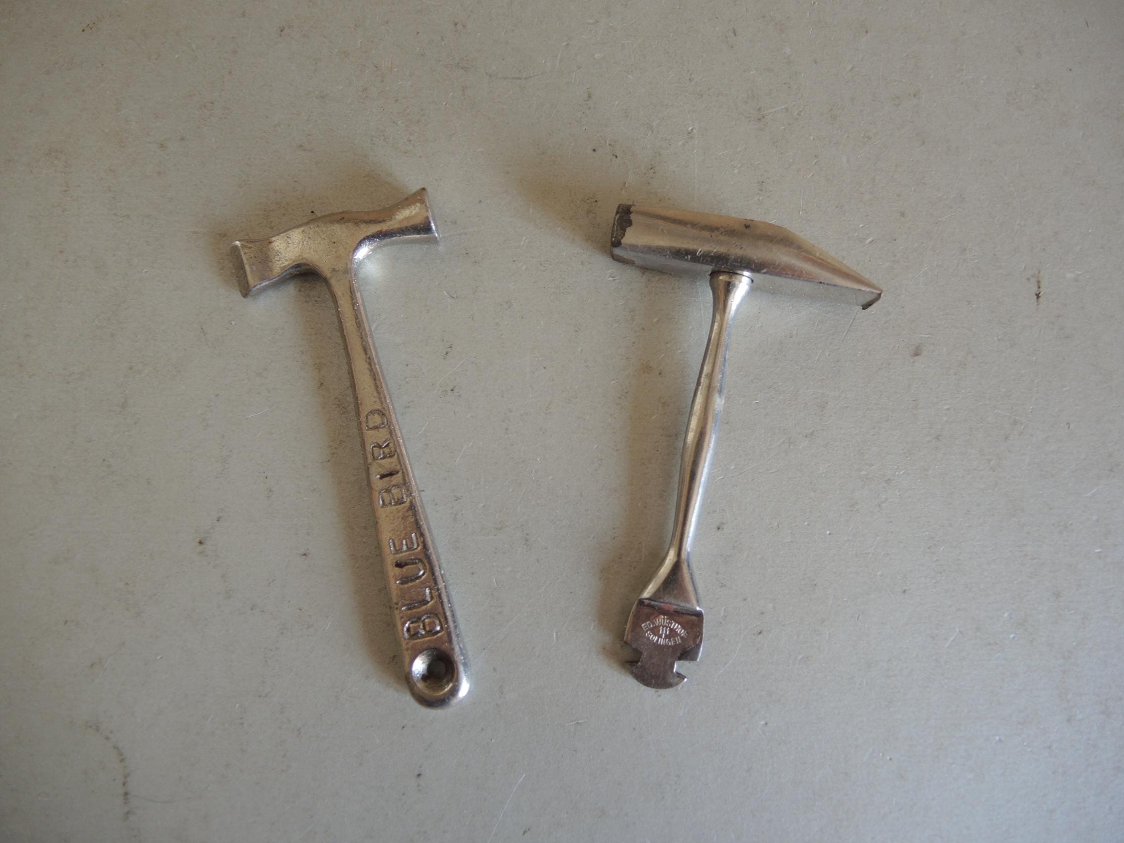 Set of 2 vintage Glass Cutter hummers / Glass cutting Tools / Old interior décor / Stained Glass / Mirror Cutter / old Tools / small hummer