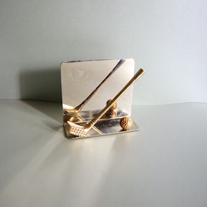 Vintage Brass and metal Letter Holder / Metal Letter Rack / Letter Stand / Napkin Holder / Serviette Rack