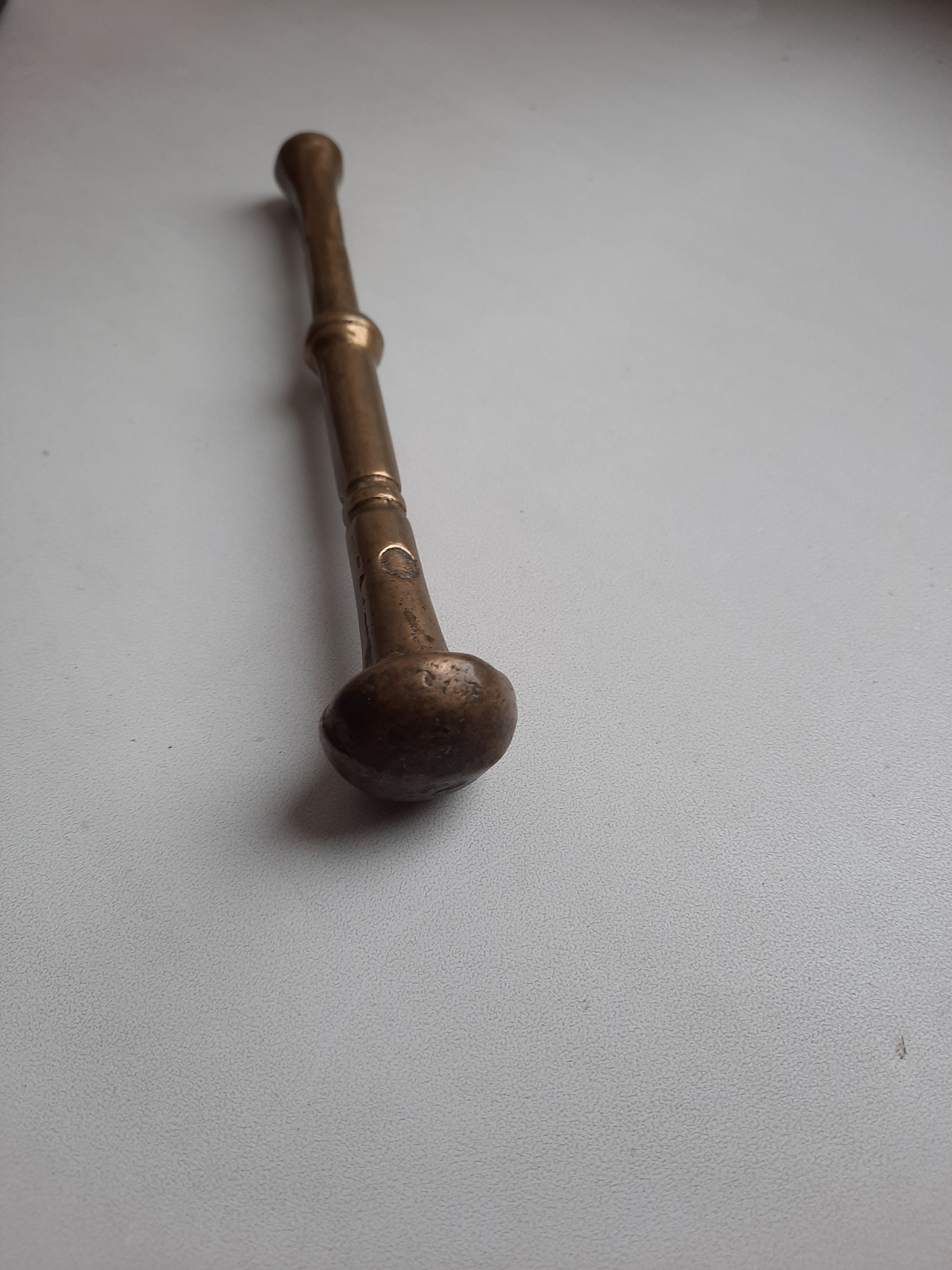 Vintage Solid Brass Pestle Mortar BAR / Kitchen Herbal Etsy