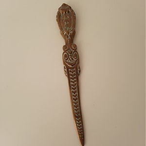 Vintage Brass Letter Opener knife | Ornate Decorative Metal Letter Opener | Collectible Gifts | Collectibles / Retro Office