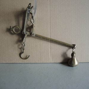 Antique Vintage Solid Brass Weight balance stick without Bowls / Brass Scale parts Weights / Rustic Kitchen Décor / collectible Wall decor