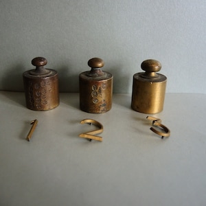 ONE!!! Antique solid Brass 100 grams Weight for Scale / Brass Scale Weights / Hallmarked Weight for Scale / collectible paperweight