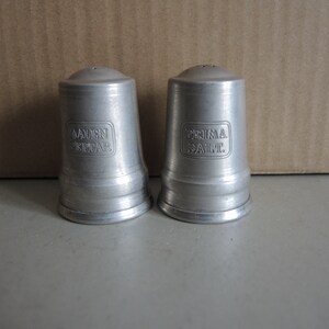 Set of Vintage solid Pewter Salt and Pepper Shakers / Silver color kitchen décor / home interior/ Scandinavian Scandia Tenn Hallmarked
