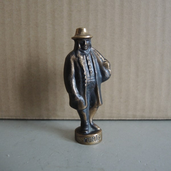 Vintage Solid brass Bronze MAN figure Figurine / Home Table Décor / Desk Accessory / Collectible Decorative Brass Figurine / paperweight