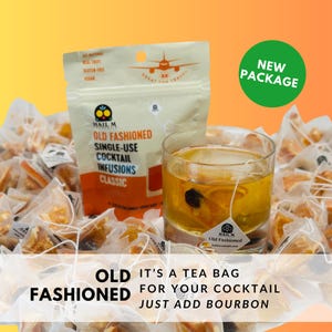 Old Fashioned Cocktail Infusion, Craft Cocktail Kit, Bourbon Lover Travel Cocktail Kit, Whiskey Lover Anniversary Gift, Cocktail Garnish
