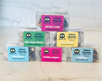 Cocktail Infusion Mini 3-Pack — Cocktail Tea Bag, Gin Vodka Tequila Mocktail, Father’s Day Gift, Unique Cocktail Gift