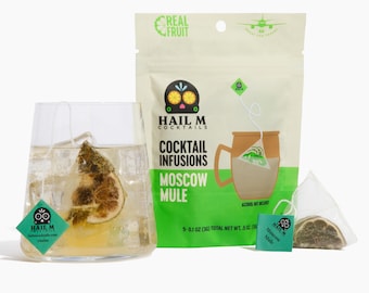 Moscow Mule Cocktail Infusion Kit — Cocktail Tea Bag, Father’s Day Gift, Gift for Him, Summer Cocktail Gift, Travel Gift