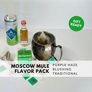 COCKTAIL Gift Kit Moscow Mule - Beautiful, Fun & Easy Mixology, Delicious Drink Kit! Great for Birthday, Friends, Office, Hostess, Thank You
